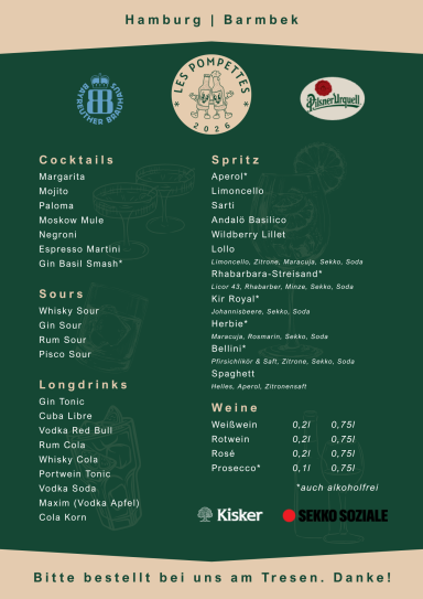 Getränkekarte Getränkekarte Cocktail Fassbier Spritz Longdrinks